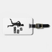 Étiquette À Bagage Noir de motivation de citation de fonctionnement (Devant horizontal)