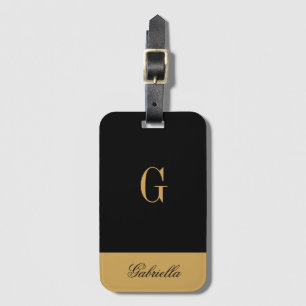 Étiquette À Bagage Noir d'or