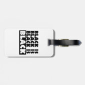 Étiquette À Bagage Noir Est Noir (Dos horizontal)