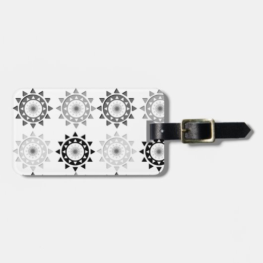 Étiquette À Bagage Noir et gris expose au soleil l'étiquette de (Devant horizontal)