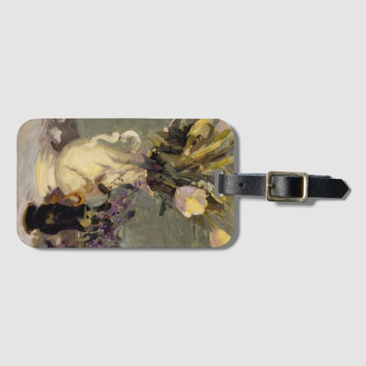 Étiquette À Bagage Noir et or (Devant Horizontal)