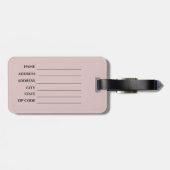 Étiquette À Bagage Noir et Rose Gold Design Arrière - plan (Dos horizontal)