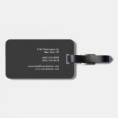 Étiquette À Bagage Noir gris foncé Consultant moderne Mini minimalist (Dos horizontal)