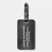 Étiquette À Bagage Noir Iriascendance arrière - plan design masculin (Dos Vertical)