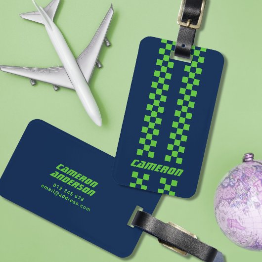 Étiquette À Bagage Nom Couleurs entièrement personnalisées Double À d