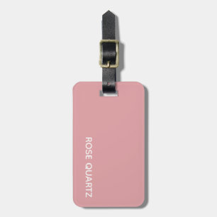 Étiquette À Bagage Nom de couleur rose quartz rose