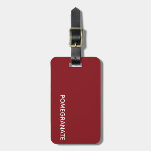 Étiquette À Bagage Nom de la couleur rouge de la grenade