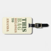 Étiquette À Bagage Nom de l'attention du sac Adresse personnalisée (Devant horizontal)