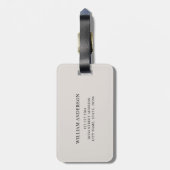 Étiquette À Bagage Nom de l'éléphant du bébé mignon  (Dos Vertical)