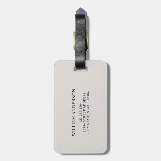 Étiquette À Bagage Nom de l'éléphant du bébé mignon (Dos Vertical)