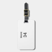 Étiquette À Bagage nom de l'équipe ajouter nom du joueur date sports (Devant Vertical)