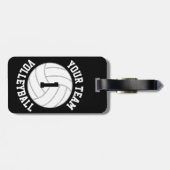 Étiquette À Bagage Nom de l'équipe de volley-ball personnalisée, numé (Dos horizontal)