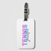 Étiquette À Bagage Nom de l'équipe Ombre Gradient (Devant Vertical)