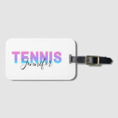 Étiquette À Bagage Nom de l'équipe Ombre Gradient (Devant Horizontal)