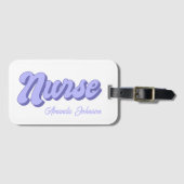 Étiquette À Bagage Nom de l'infirmière Sac à fente de carte rétrospec (Devant Horizontal)