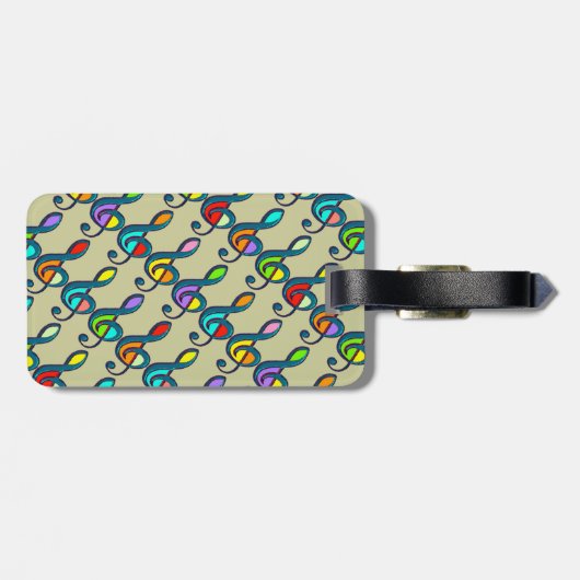 Étiquette À Bagage nom de note de musique clave (Dos horizontal)