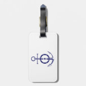 Étiquette À Bagage Nom du capitaine de bateau sur mesure marine marin (Dos Vertical)