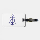 Étiquette À Bagage Nom du capitaine de bateau sur mesure marine marin (Dos horizontal)