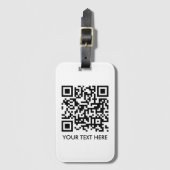 Étiquette À Bagage Nom du code QR Texte Code-barres Modèle (Devant Vertical)