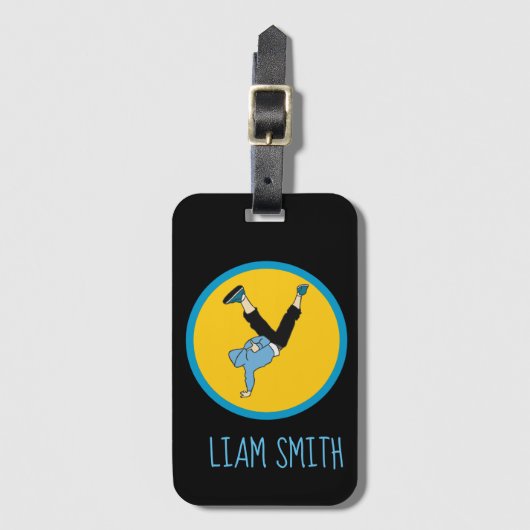 Étiquette À Bagage Nom du danseur Hip hop (Devant Vertical)