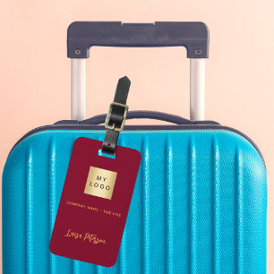 Étiquette À Bagage Nom du logo de l'entreprise d'or de Bourgogne