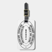 Étiquette À Bagage Nom du texte personnalisé Adresse Site Web Télépho (Devant Vertical)