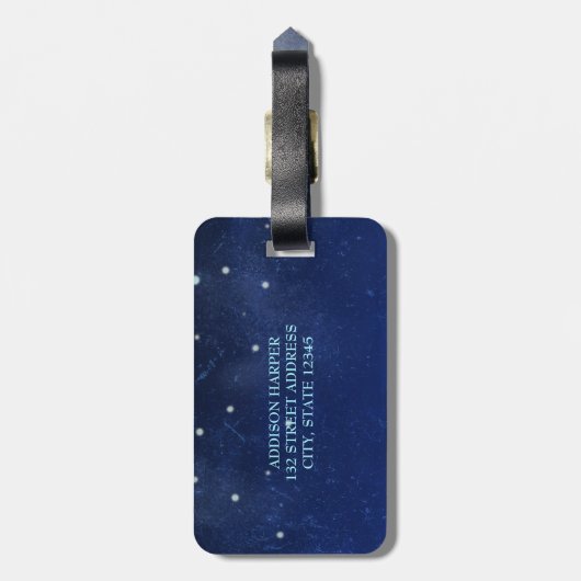 Étiquette À Bagage Nom et adresse faits sur commande de la (Dos Vertical)