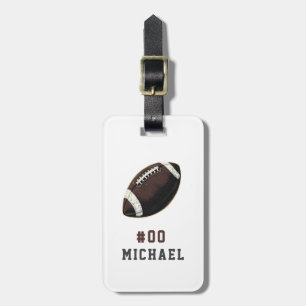 Étiquette À Bagage Nom et numéro personnalisés Football américain
