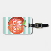 Étiquette À Bagage Nom fait sur commande d'Apple | du professeur (Devant horizontal)