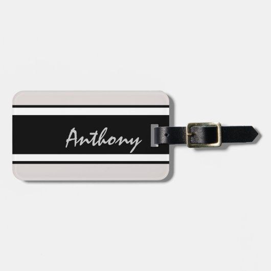 Étiquette À Bagage NOM fait sur commande, étiquettes personnalisées (Devant horizontal)