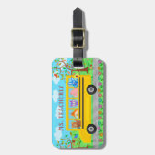 Étiquette À Bagage Nom fait sur commande mignon des animaux | de (Devant Vertical)