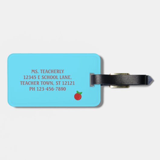 Étiquette À Bagage Nom fait sur commande mignon des animaux | de (Dos horizontal)