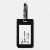 Étiquette À Bagage Nom fait sur commande rose mince de Blue Line (Dos Vertical)