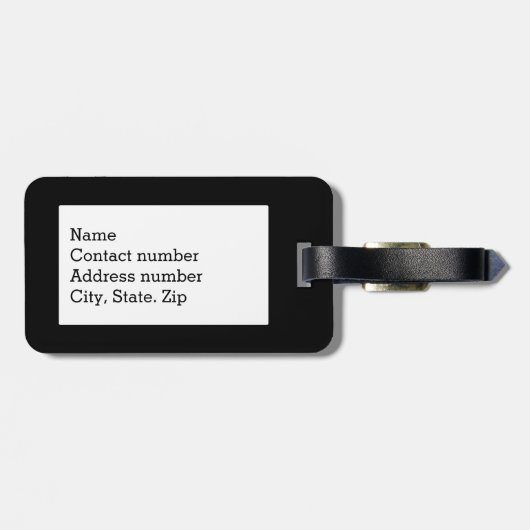 Étiquette À Bagage Nom fait sur commande rose mince de Blue Line (Dos horizontal)