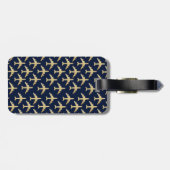 Étiquette À Bagage Nom Faux Gold Avions Travel (Dos horizontal)