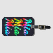 Étiquette À Bagage Nom Mia (Devant Horizontal)