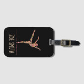 Étiquette À Bagage Nom moderne de danseur de ballet (Devant Horizontal)