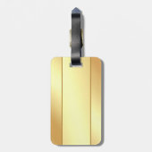 Étiquette À Bagage Nom Monogramme moderne Or look glamour (Dos Vertical)