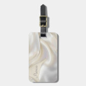 Étiquette À Bagage Nom personnalisable Élégante Mère de la Texture de (Devant Vertical)