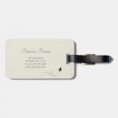 Étiquette À Bagage Nom personnalisable Élégante Mère de la Texture de (Dos horizontal)