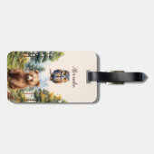 Étiquette À Bagage Nom personnalisé Animaux des bois (Dos horizontal)