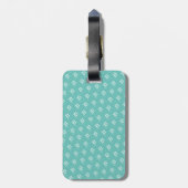 Étiquette À Bagage Nom personnalisé| Balise de bagages Monogramme (Dos Vertical)