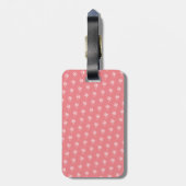 Étiquette À Bagage Nom personnalisé| Balise de bagages Monogramme (Dos Vertical)