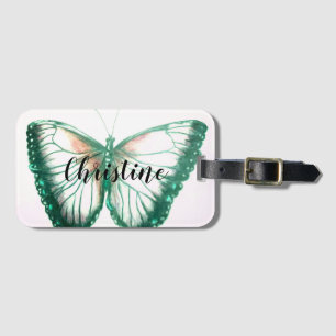 Étiquette À Bagage Nom personnalisé Beau papillon