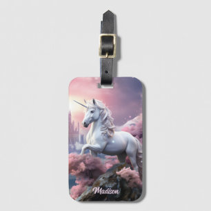 Étiquette À Bagage Nom personnalisé belle licorne