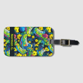 Étiquette À Bagage Nom personnalisé Boulettes psychédéliques (Devant Horizontal)