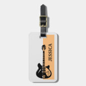 Étiquette À Bagage Nom personnalisé Cadeau de guitare électrique mini (Devant Vertical)