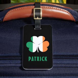 Étiquette À Bagage Nom personnalisé Celtic Irlande Shamrock Drapeau i