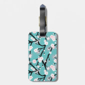 Étiquette À Bagage Nom personnalisé Cherry Blossom (Dos Vertical)
