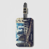 Étiquette À Bagage Nom personnalisé Chicago USA (Devant Vertical)